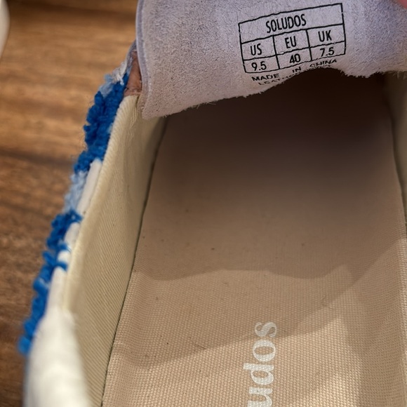 Soludos lbiza Platform Psychedelic Spiral Sneakers Marine Blue Sz 9.5 $149 - Picture 5 of 8